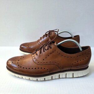 Cole Haan Shoes Mens 11 ZERØGRAND Remastered Wingtip Oxford British Tan NWOT